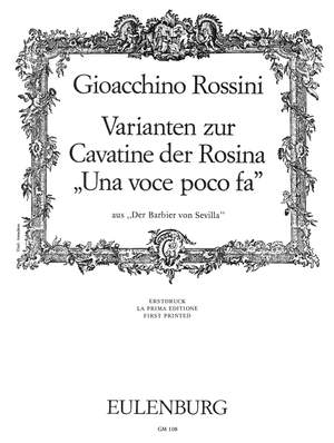 Rossini, Gioacchino Antonio: Varianten zur Cavatine 'Una voce poco fa'