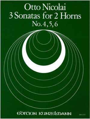 Nicolai, Otto: 3 Sonaten (Nr. 4-6) für 2 Hörner