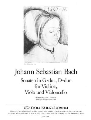 Bach, Johann Sebastian: 2 Sonaten für Violine, Viola und Violoncello