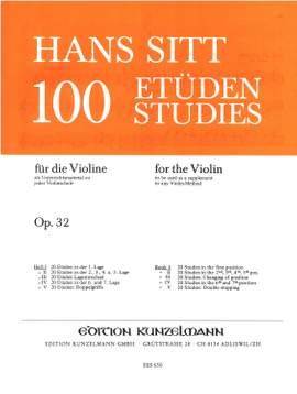 Sitt, Hans: 20 Etüden in der 1. Lage, op. 32