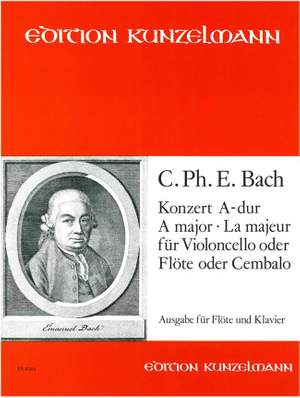 Bach, Carl Philipp Emanuel: Konzert für Violoncello - Ausgabe für Flöte und Klavier A-Dur