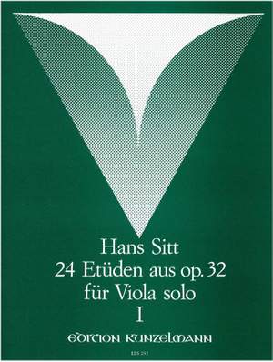 Sitt, Hans: 24 Etüden aus op. 32 für Viola solo, Band 1