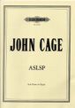 Cage, J: Aslsp For Piano