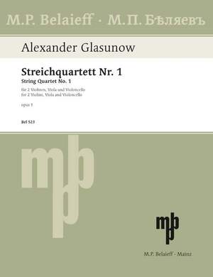 Glazunov, A: String Quartet No 1 D major op. 1