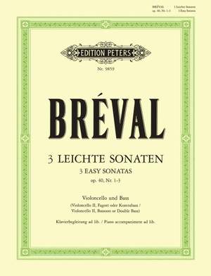Breval, J: 3 Easy Sonatas Op.40 Nos.1-3