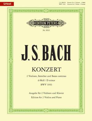 Bach, J.S: Concerto for 2 Violins & Strings in D minor BWV 1043