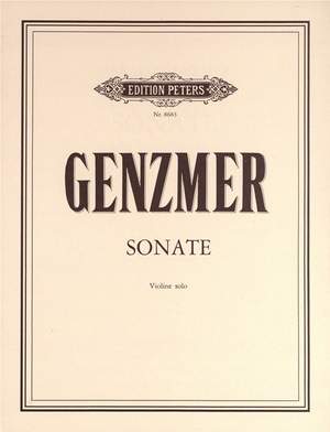 Genzmer, Harald: Sonata for Solo Violin