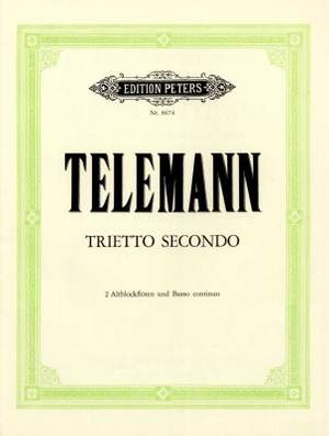 Telemann: Trietto secondo for Two Treble Recorders and Basso Continuo