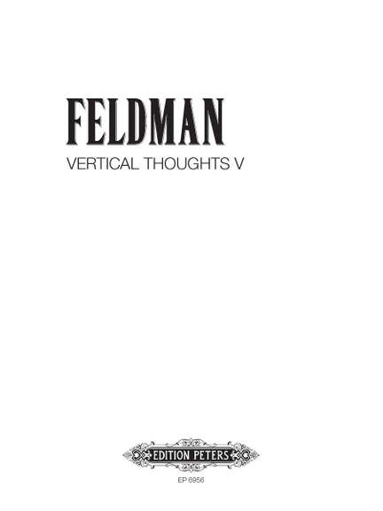 Feldman, M: Vertical Thoughts V