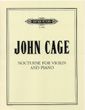 Cage, J: Nocturne for Violin and Piano