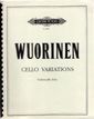 Wuorinen, C: Cello Variations I