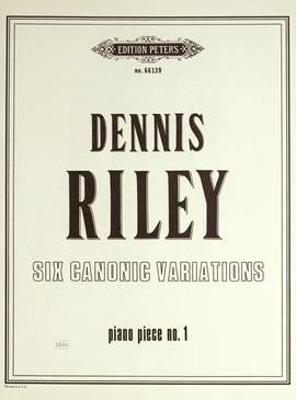 Riley, D: Six Canonic Variations (Piano Piece No. 1)