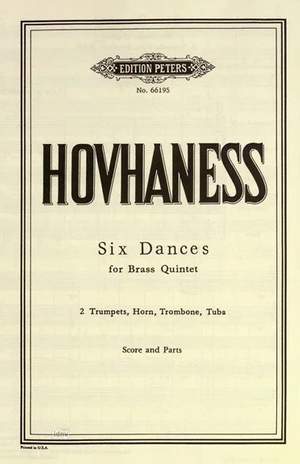 Hovhaness, A: Six Dances Op. 79