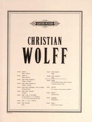 Wolff, C: For Piano II