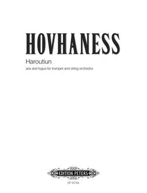 Hovhaness, A: Haroutiun Op. 71