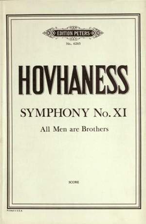 Hovhaness, A: Symphony No. 11 Op. 186 (All Men Are Brothers)