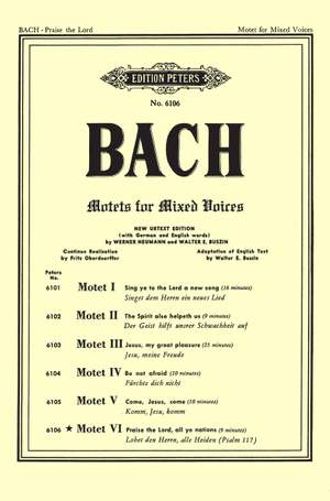 Bach, J.S: Motet No. 6 BWV 230 Lobet den Herrn, alle Heiden (Praise the Lord, all ye Nations