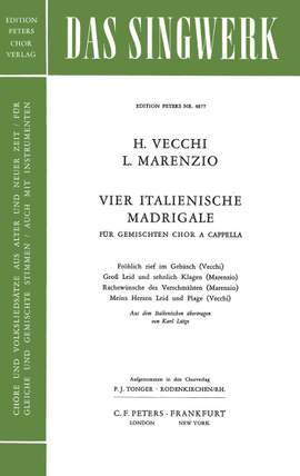Vecchi, H: 2 Madrigals for 4 Voices