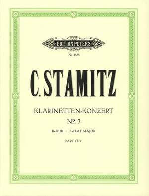 Stamitz, C: Clarinet Concerto No. 3 in B flat