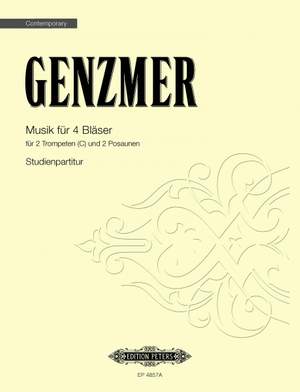 Genzmer, H: Musik für 4 Bläser GeWV 340