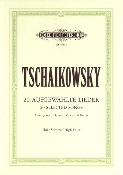 Tchaikovsky: 20 Lieder