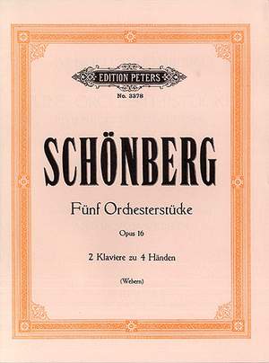 Schoenberg, A: 5 Orchestral Pieces Op.16