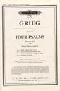 Grieg: 4 Psalms Op.74