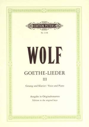Wolf, H: Goethe-Lieder: 51 Songs Vol.3