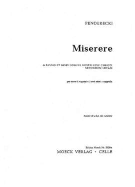 Penderecki, K: Miserere