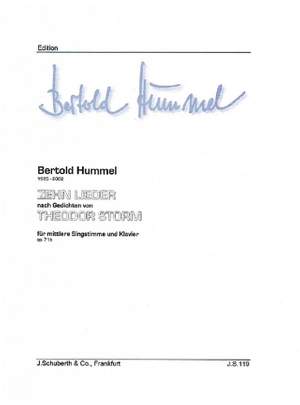 Hummel, B: 10 Lieder op. 71b