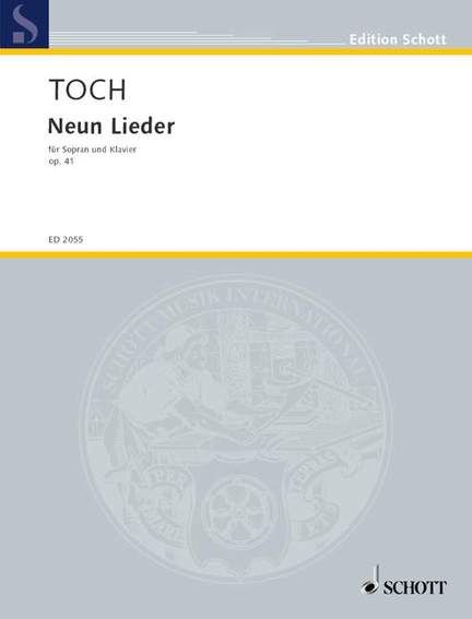 Toch, E: 9 Lieder op. 41