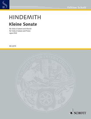 Hindemith, P: Little Sonata op. 25/2