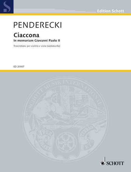 Penderecki, K: Ciaccona