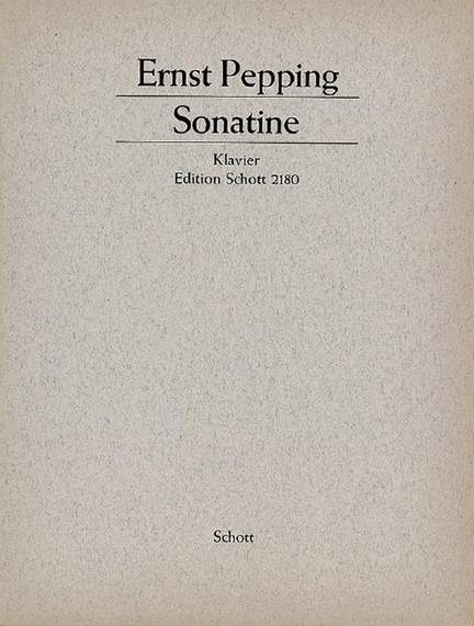 Pepping, E: Sonatine