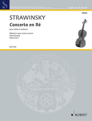 Stravinsky, I: Concerto en ré