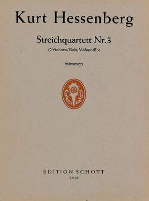 Hessenberg, K: String quartet No. 3 op. 33