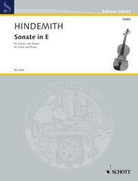 Hindemith, P: Violin Sonata in E Major