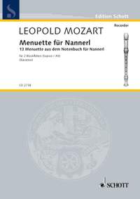 Mozart, L: Minuets for Nannerl