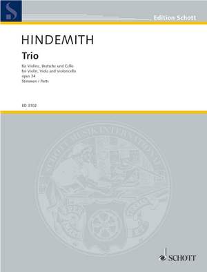 Hindemith, P: Trio op. 34