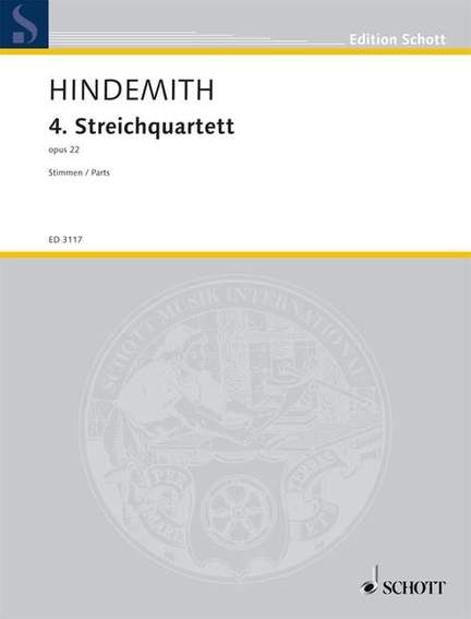 Hindemith, P: 4th String Quartet op. 22