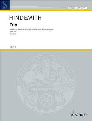 Hindemith, P: Trio op. 47