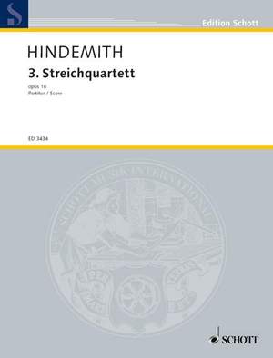 Hindemith, P: 3rd String Quartet op. 16