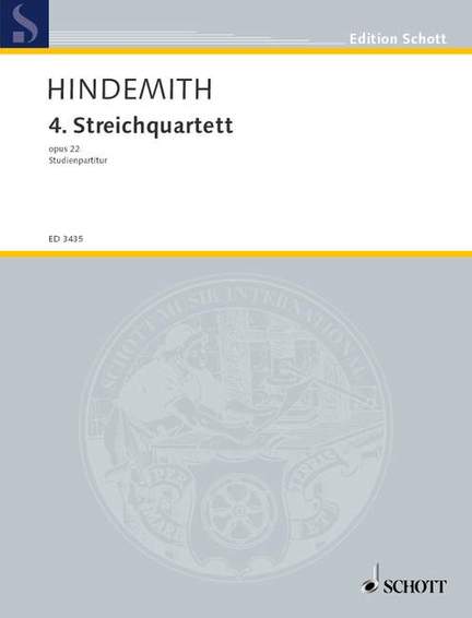 Hindemith, P: 4th String Quartet op. 22