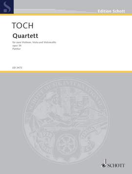 Toch, E: Quartet op. 34