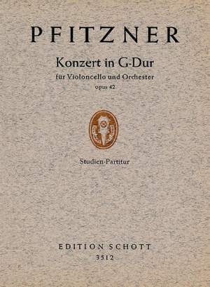 Pfitzner, H: Cello Concerto in G Major op. 42