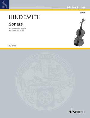 Hindemith, P: Violin Sonata in C