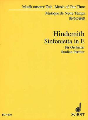 Hindemith, P: Sinfonietta in E