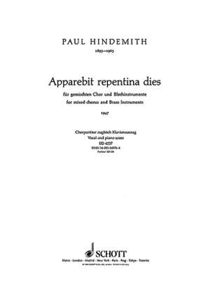 Hindemith, P: Apparebit repentina dies