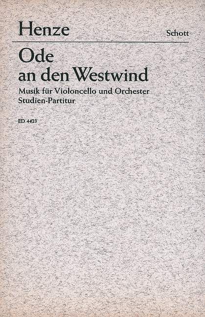 Henze, H W: Ode an den Westwind