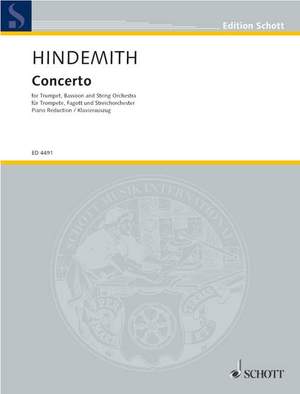 Hindemith, P: Concerto for Trumpet, Bassoon and String Orchestra